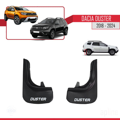Compatible avec Dacia Duster 2 (HM) 2018-2024 Jeu de Bavettes Garde-boue Avant et Arrière de Voiture 4 Pcs Noir