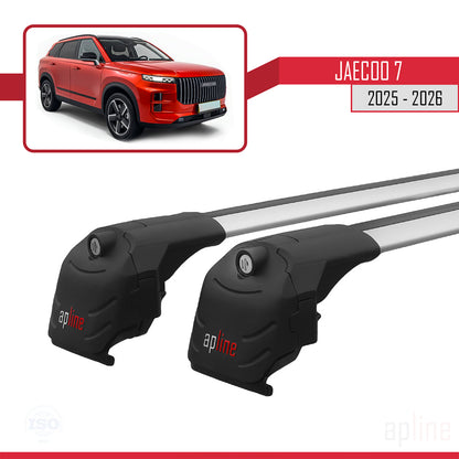 Compatible avec JAECOO 7 2025-2026 ACE-2 Barres de Toit Railing Porte-Bagages de Voiture Gris Aluminium 2 Barres