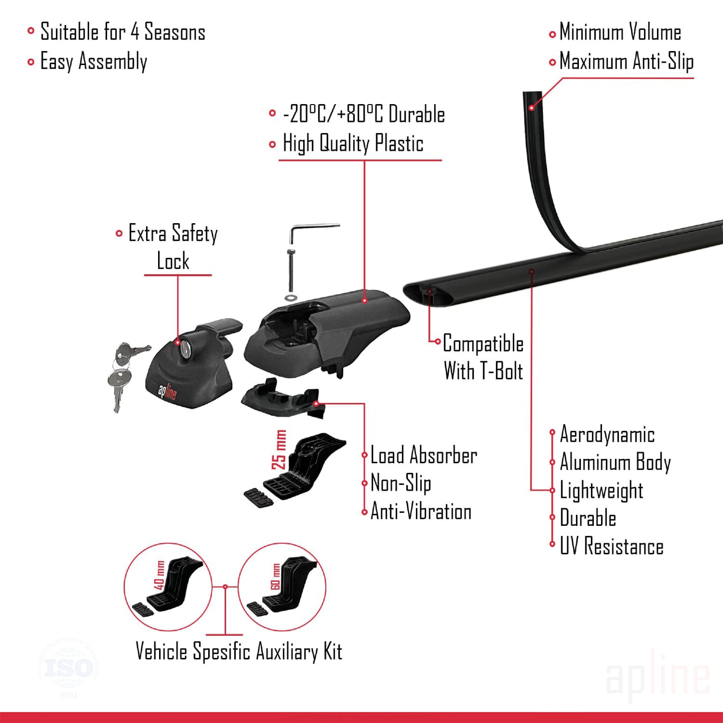 Compatible avec Citroen Berlingo 3 (K9) 2019-2022 ACE-1 Barres de Toit Railing Porte-Bagages de Voiture Noir Aluminium 3 Barres