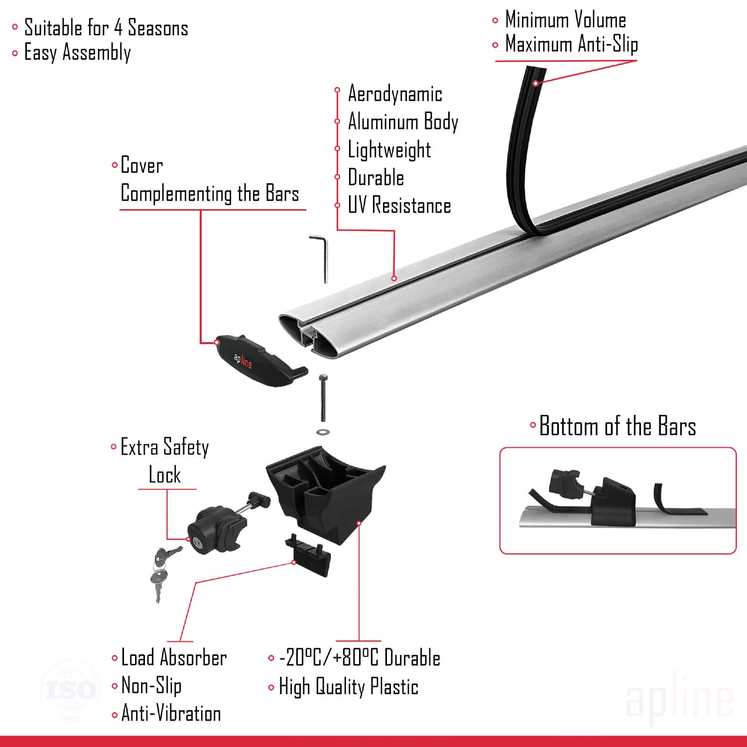 Compatible avec Kia Niro 2023-2024 HOOK Model Barres de Toit Railing Porte-Bagages de Voiture Gris Aluminium 2 Barres
