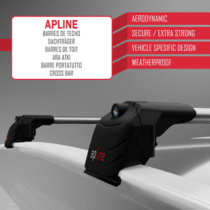 Compatible avec Vauxhall Insignia (G09) ST 2009-2017 ACE-2 Barres de Toit Railing Porte-Bagages de Voiture Gris Aluminium 2 Barres