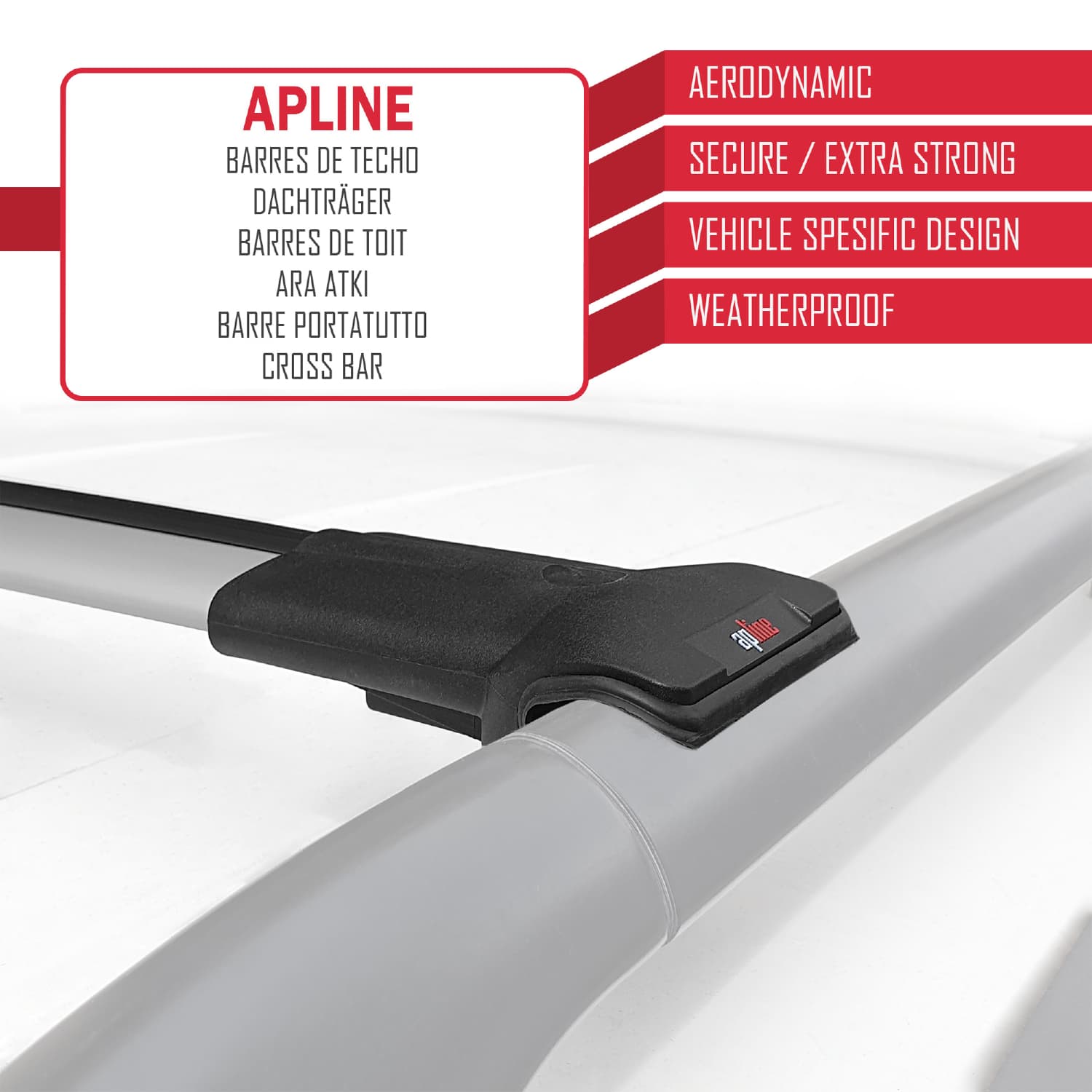 Compatible avec Audi A6 Avant 2001-2005 FLY Model Barres de Toit Railing Porte-Bagages de Voiture Gris Aluminium 2 Barres