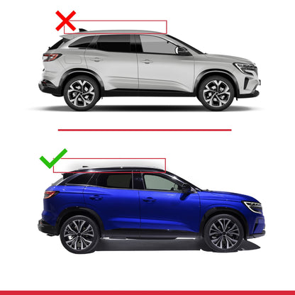 Compatible avec Renault Austral (RHN) 2022-2025 HOOK Model Barres de Toit Railing Porte-Bagages de Voiture Gris Aluminium 2 Barres