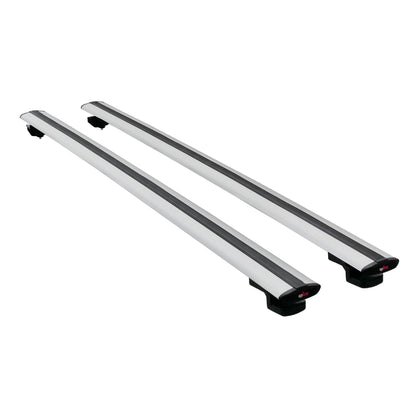 Compatible avec A4 (B5) Avant 1996-2001 BASIC Model Barres de Toit Railing Porte-Bagages de Voiture Gris Aluminium 2 Barres