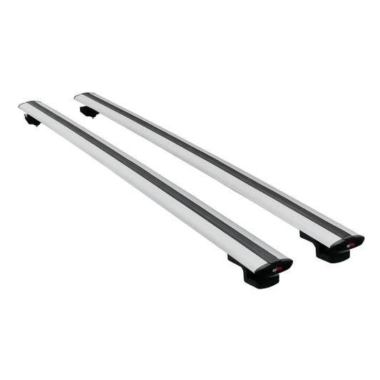 Compatible avec Volvo V50 2004-2012 BASIC Model Barres de Toit Railing Porte-Bagages de Voiture Gris Aluminium 2 Barres