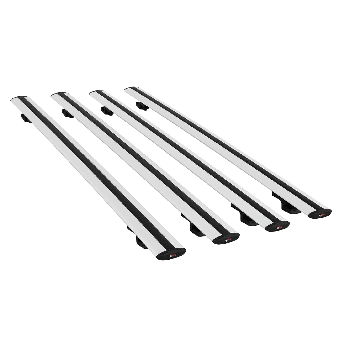 Compatible avec Volkswagen Caddy 4 (SB) 2020-2025 BASIC Model Barres de Toit Railing Porte-Bagages de Voiture Gris Aluminium 4 Barres
