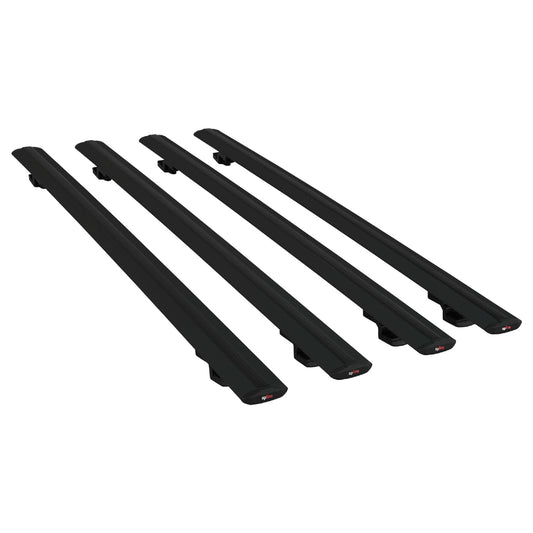 Compatible avec Peugeot Partner 2 Tepee 2008-2018 BASIC Model Barres de Toit Railing Porte-Bagages de Voiture Noir Aluminium 4 Barres