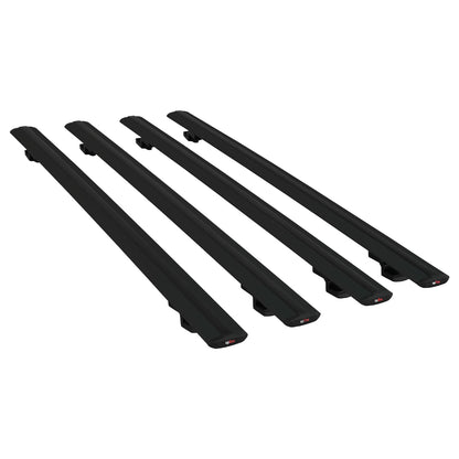 Compatible avec Peugeot Bipper 2008-2017 BASIC Model Barres de Toit Railing Porte-Bagages de Voiture Noir Aluminium 4 Barres