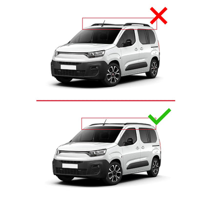 Compatible with Fiat Doblo 3 2023-2025 ACE-2 Car Roof Rack Cross Bar Grey Aluminium 2 Bars