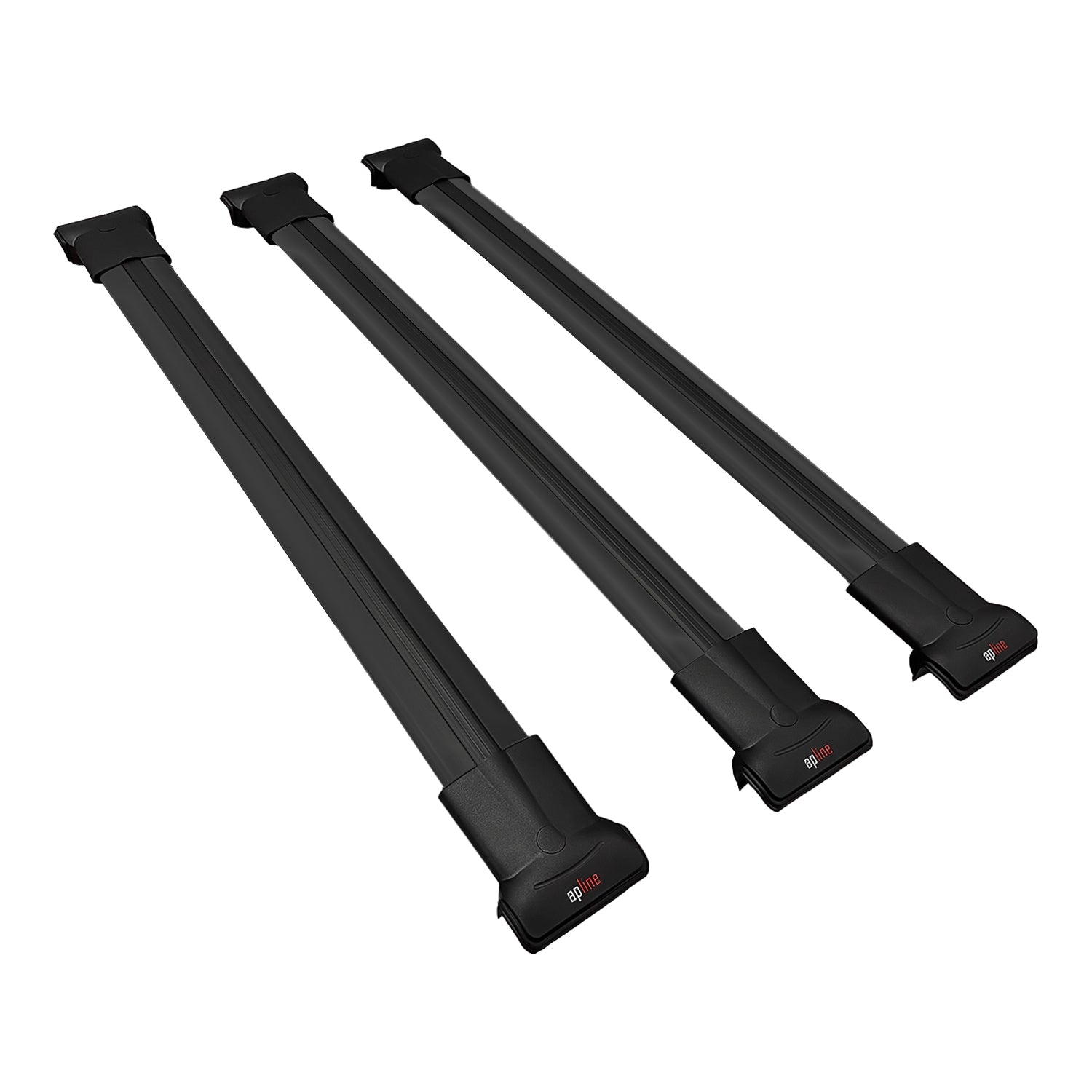 Compatible avec Volvo V70 1998-2000 FLY Model Barres de Toit Railing Porte-Bagages de Voiture Noir Aluminium 3 Barres