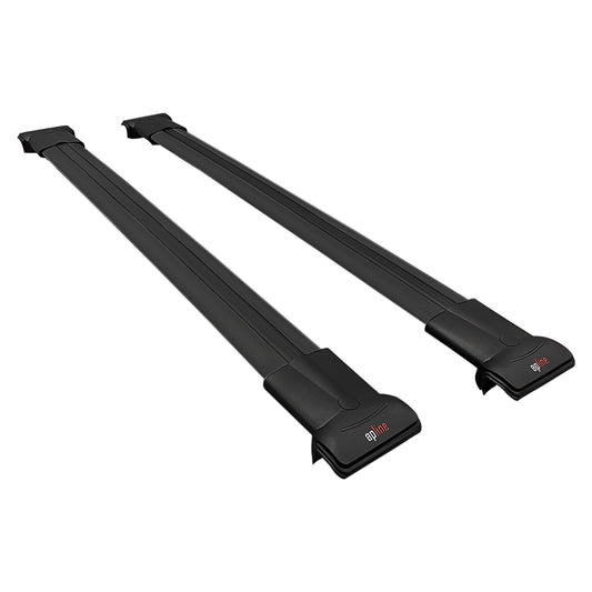 Compatible avec Mitsubishi Outlander 2 2007-2012 FLY Model Barres de Toit Railing Porte-Bagages de Voiture Noir Aluminium 2 Barres