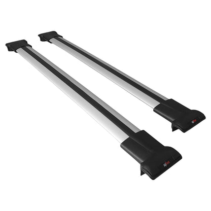 Compatible avec Peugeot Partner 3 2019-2022 FLY Model Barres de Toit Railing Porte-Bagages de Voiture Gris Aluminium 2 Barres