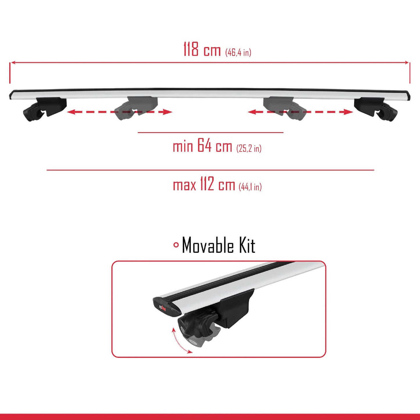 Compatible avec Mazda CX-5 2017-2025 HOOK Model Barres de Toit Railing Porte-Bagages de Voiture Gris Aluminium 2 Barres