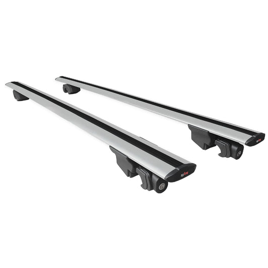 Compatible avec Daihatsu Terios 2 (J200) 2006-2016 HOOK Model Barres de Toit Railing Porte-Bagages de Voiture Gris Aluminium 2 Barres