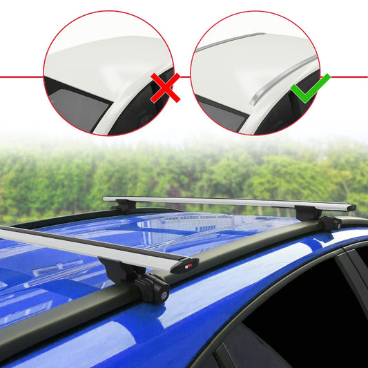 Compatible avec Mitsubishi Outlander 2022-2025 HOOK Model Barres de Toit Railing Porte-Bagages de Voiture Gris Aluminium 2 Barres