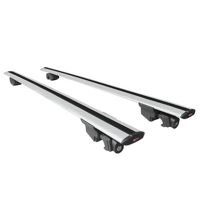 Compatible avec Jeep Compass J4U 2025-2026 HOOK Model Barres de Toit Railing Porte-Bagages de Voiture Gris Aluminium 2 Barres