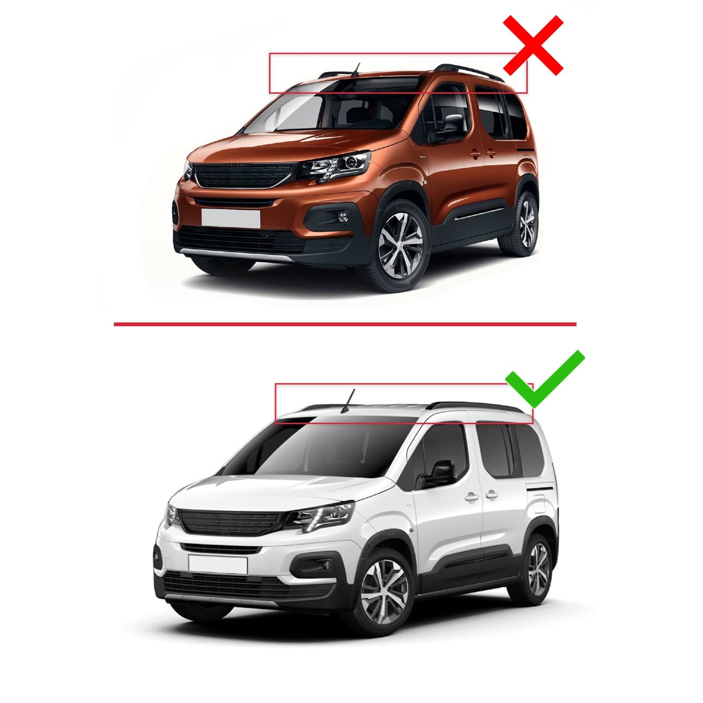 Compatible avec Peugeot Rifter 2023-2024 ACE-2 Barres de Toit Railing Porte-Bagages de Voiture Gris Aluminium 2 Barres