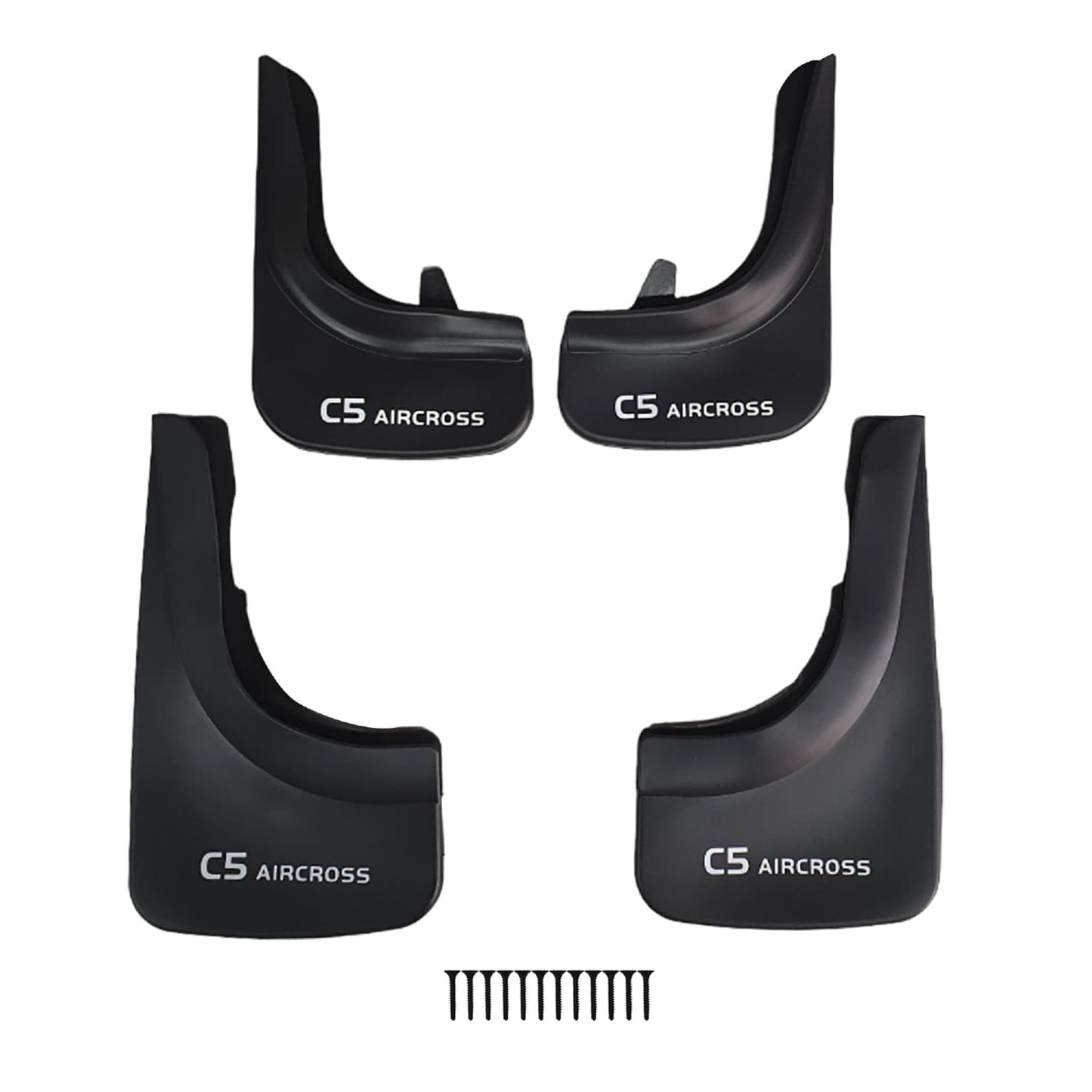 Compatible avec Citroen C5 Aircross 2018-2025 Jeu de Bavettes Garde-boue Avant et Arrière de Voiture 4 Pcs Noir
