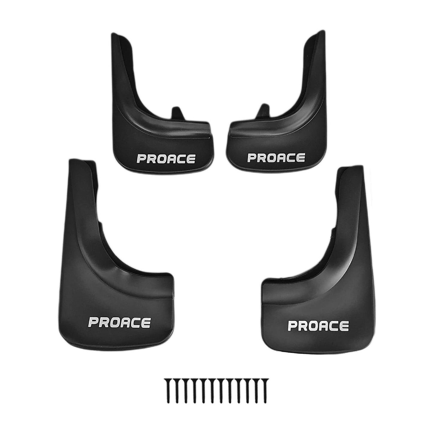Compatible avec Toyota Proace 2017-2025 Jeu de Bavettes Garde-boue Avant et Arrière de Voiture 4 Pcs Noir