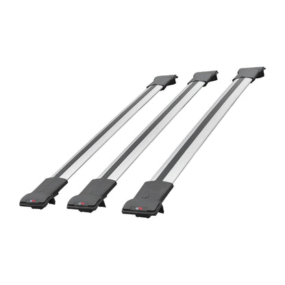 Compatible avec Vauxhall Combo E Life 2019-2022 FLY Model Barres de Toit Railing Porte-Bagages de Voiture Gris Aluminium 3 Barres