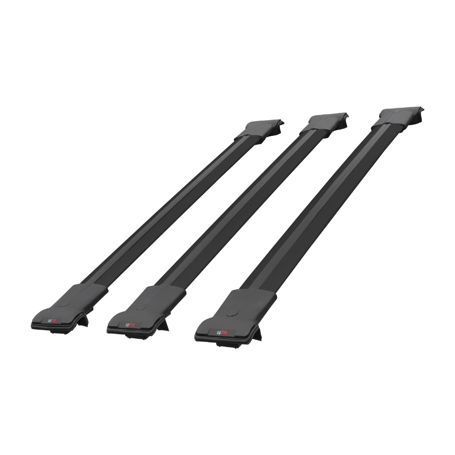 Compatible avec Jeep Cherokee 3 (KJ) 2002-2007 FLY Model Barres de Toit Railing Porte-Bagages de Voiture Noir Aluminium 3 Barres