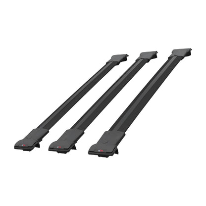 Compatible avec Mercedes Vito (W638) 1996-2003 FLY Model Barres de Toit Railing Porte-Bagages de Voiture Noir Aluminium 3 Barres